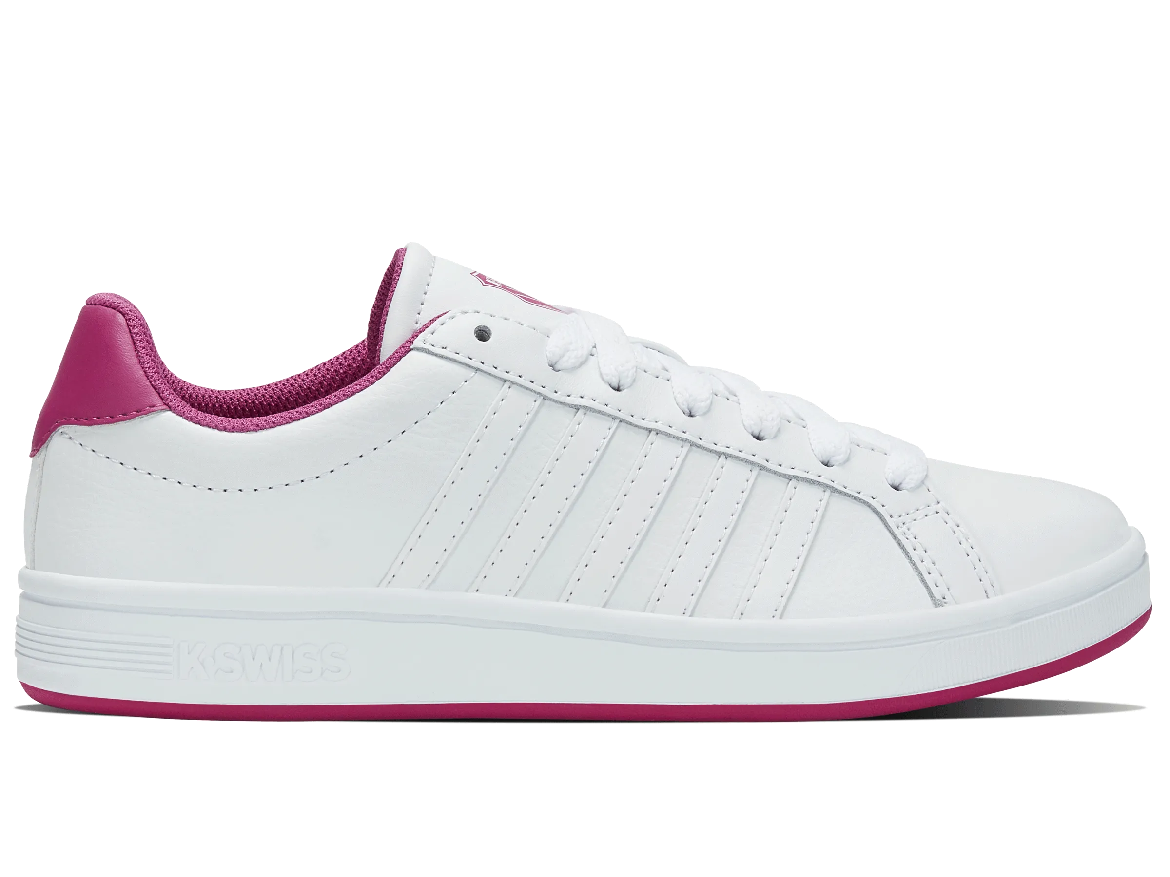 97011-165-M | COURT TIEBREAK | WHITE/FESTIVAL FUCSHIA