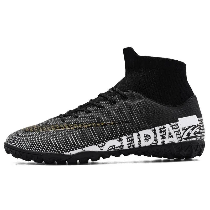 ABC Men's Plus Size Soccer High Top Shoes AG Spikes