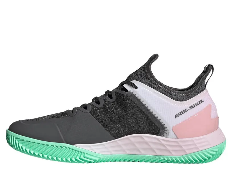 Adidas Adizero Ubersonic 4 Ladies Tennis Shoe (Dark Grey/Pink)