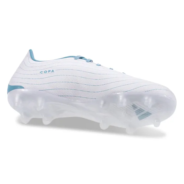 Adidas Copa Pure.3 Firm Ground Soccer Cleats (White/Grey Two/Preloved Blue)