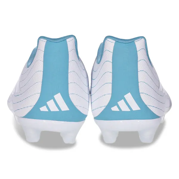 Adidas Copa Pure.3 Firm Ground Soccer Cleats (White/Grey Two/Preloved Blue)