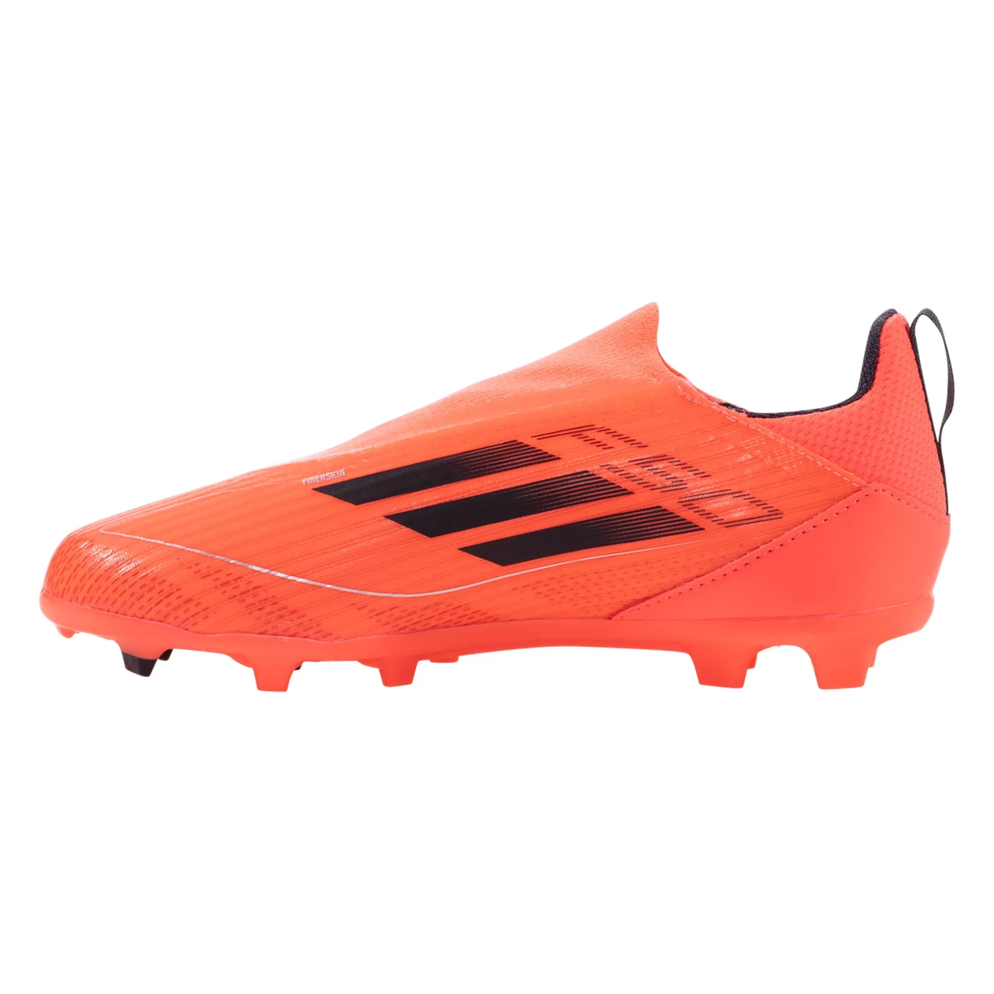 adidas Jr. F50 League Laceless FG/MG Soccer Cleats (Turbo/Platinum)