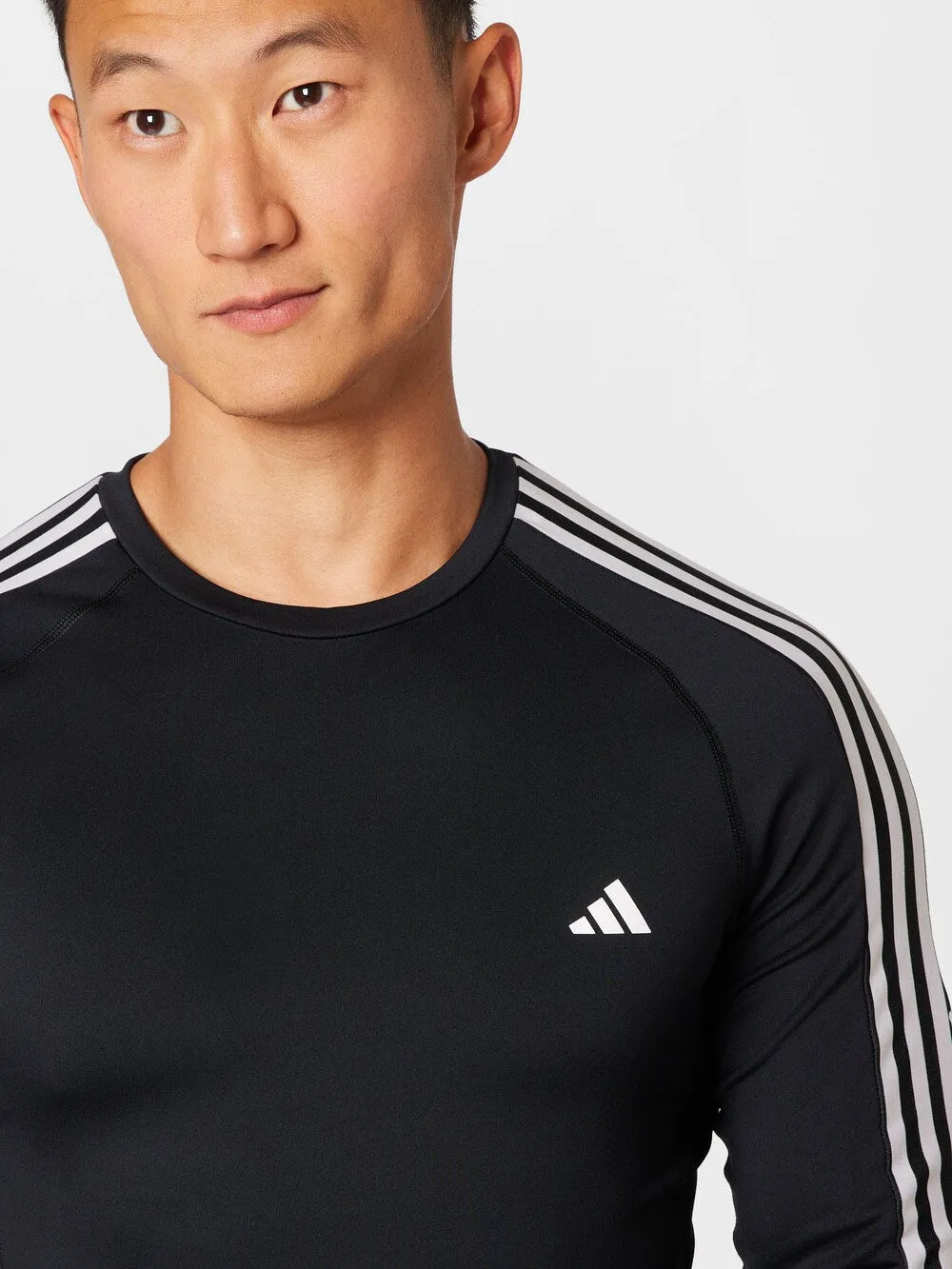 ADIDAS PERFORMANCE Techfit 3-Stripes Performance T-Shirt, Black