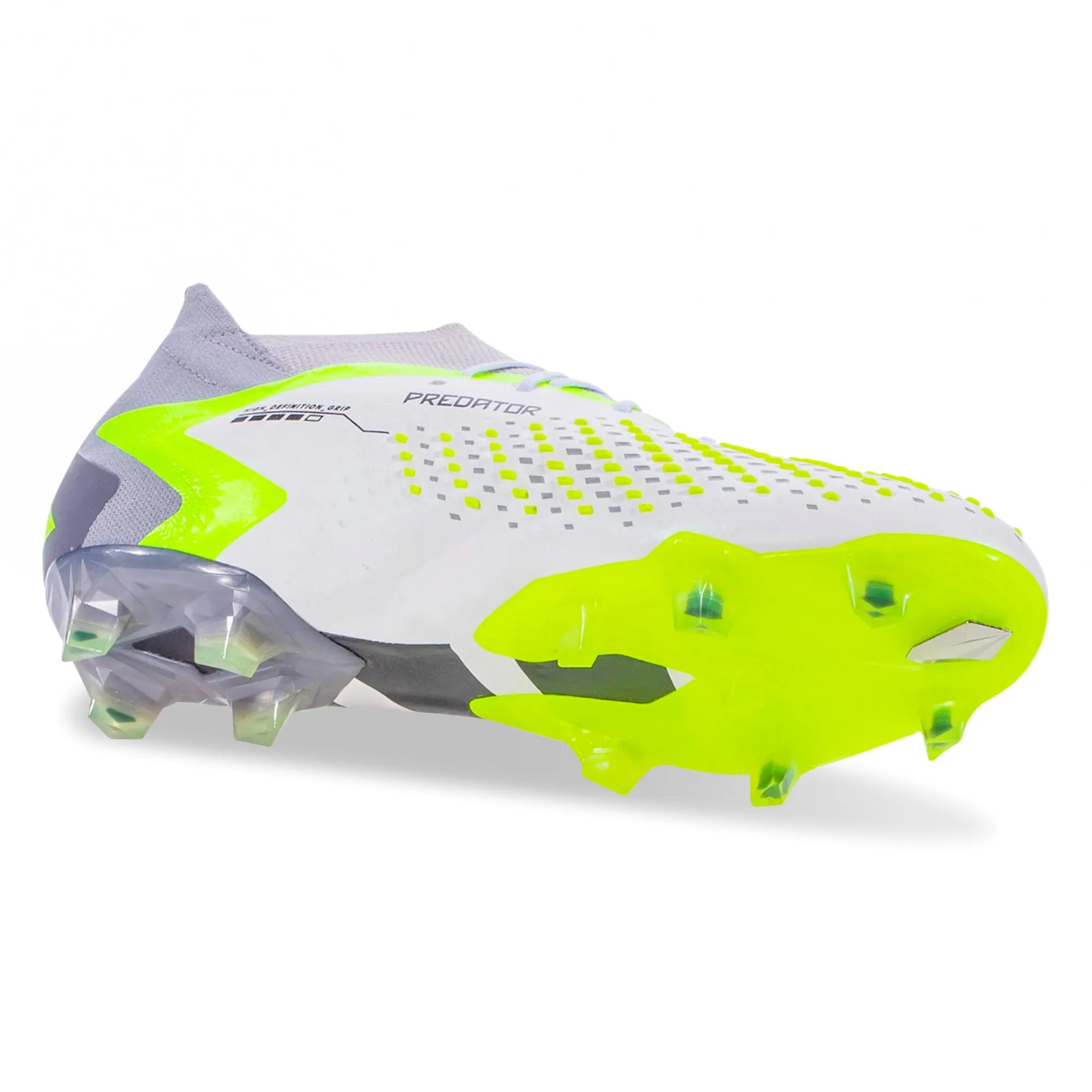 adidas Predator Accuracy.1 Firm Ground Soccer Cleats (White/Core Black/Lucid Lemon)