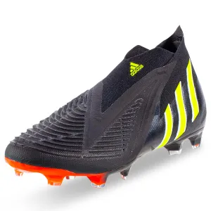 adidas Predator Edge  Firm Ground Soccer Cleats (Core Black/Team Solar Yellow)