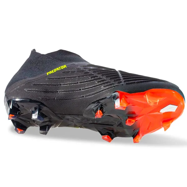 adidas Predator Edge  Firm Ground Soccer Cleats (Core Black/Team Solar Yellow)