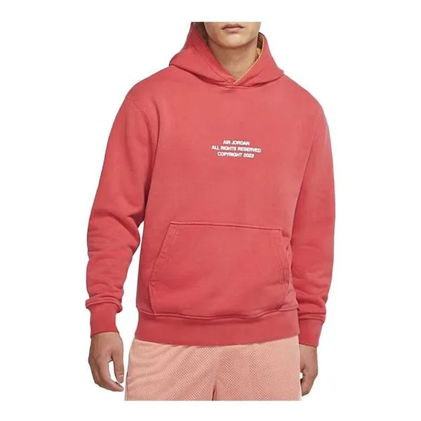 Air Jordan Flight Heritage Fleece Pullover Hoodie 'Red', Red