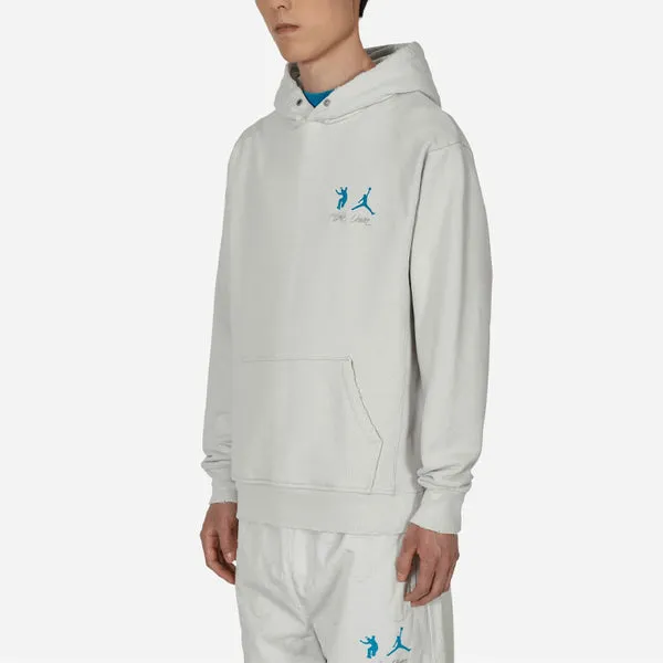 Air Jordan x union Crossover SS22 Casual Pullover Solid Color Logo hooded Couple Style Long Sleeves Asia Edition Gray