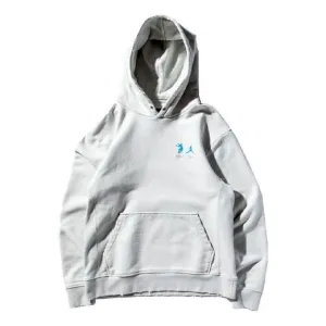 Air Jordan x union Crossover SS22 Casual Pullover Solid Color Logo hooded Couple Style Long Sleeves Asia Edition Gray