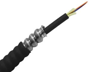 Armored Distribution, Plenum Fiber Optic Cable, Multimode, OM4, Corning Fiber, Indoor/Outdoor, OFCP (Per Foot)