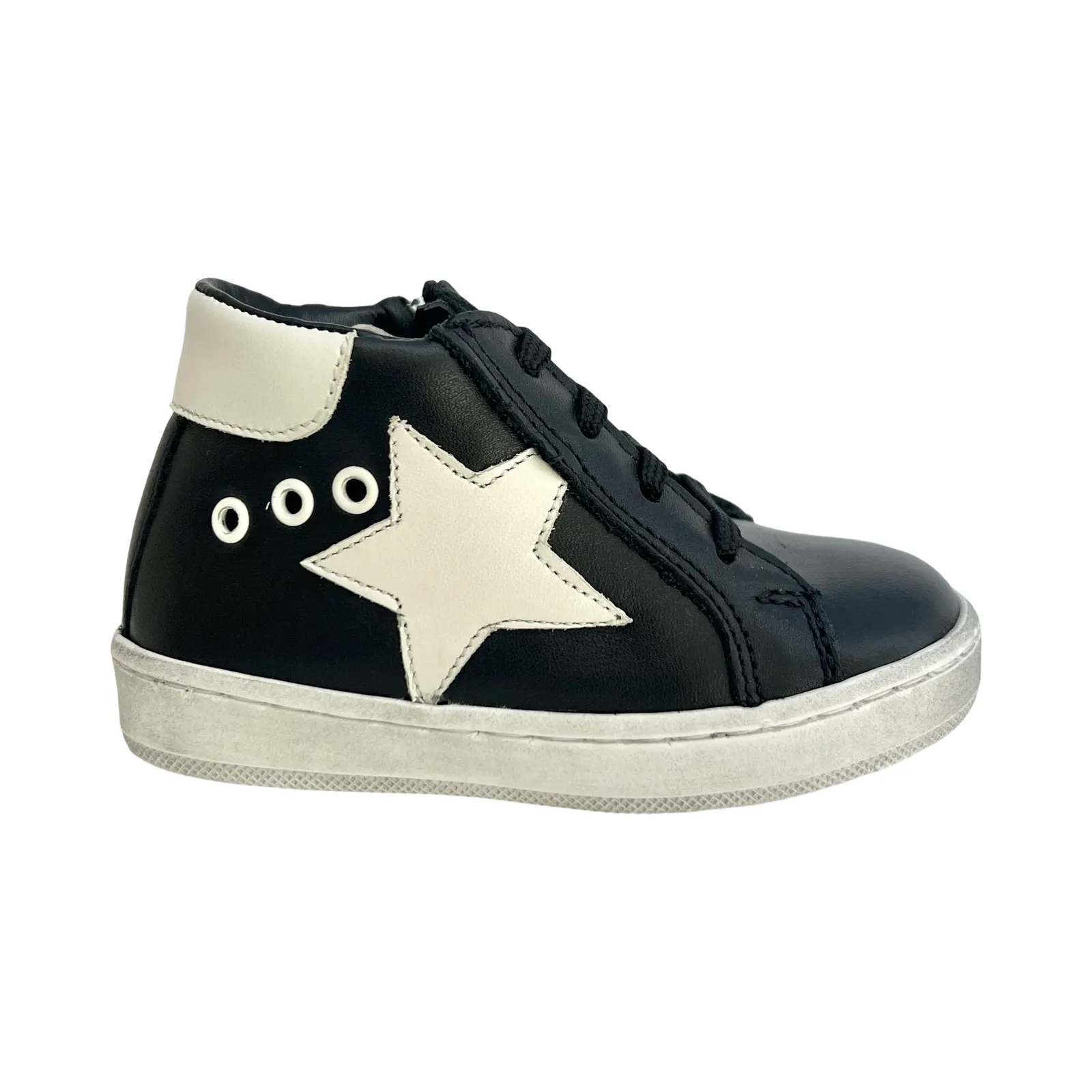 Blublonc Black Star Zip Sneaker