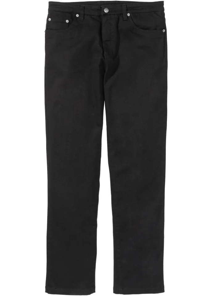 Bpc Bonprix Collection straight elastic trousers, black