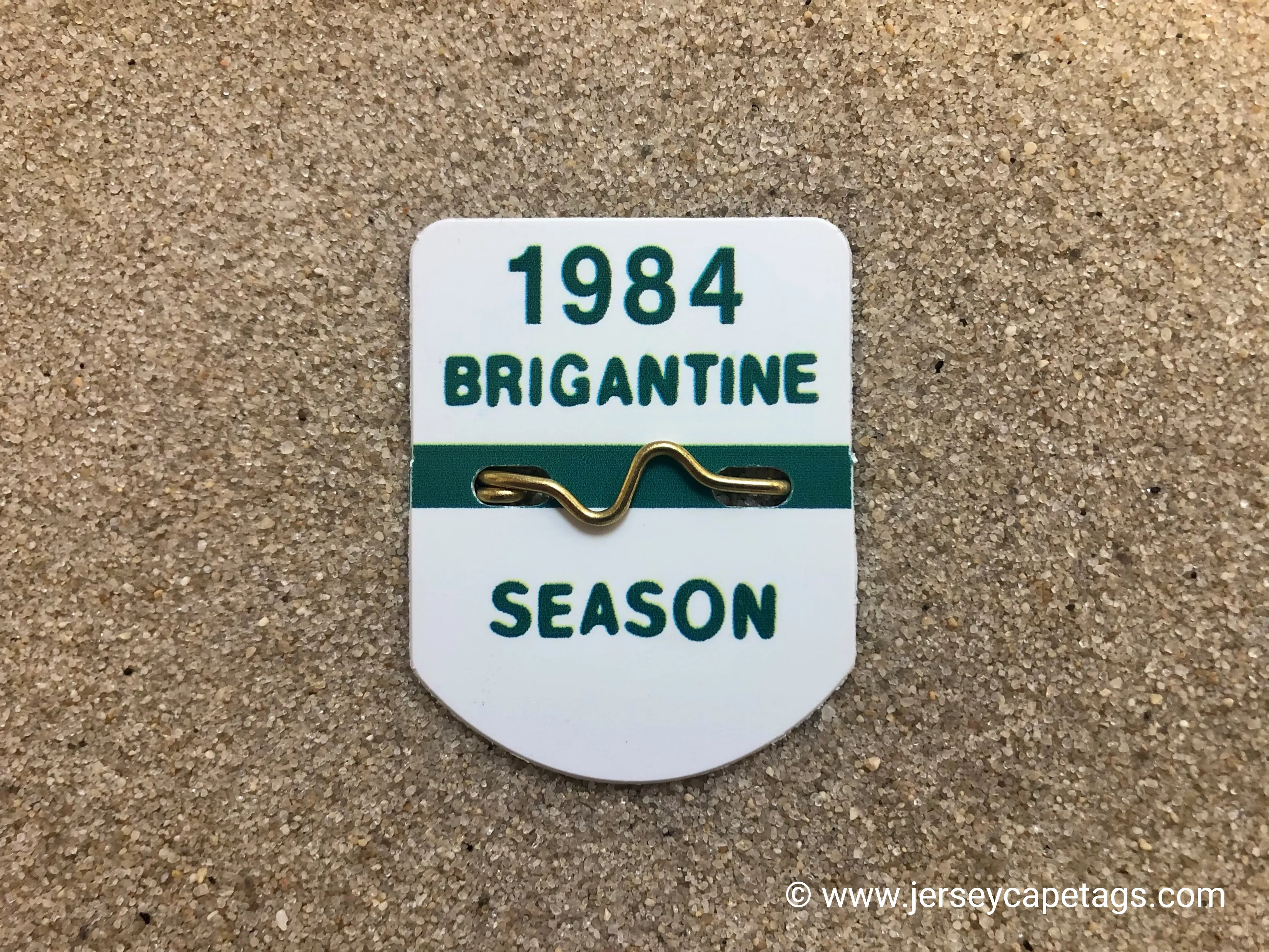 Brigantine 1984 Seasonal Beach Tag