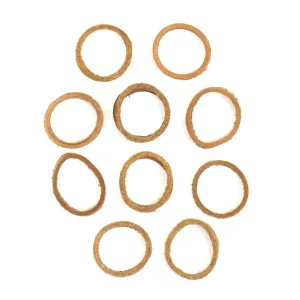 British Leather Gaskets For Rifle Butt Stock Oilers - Set of 10