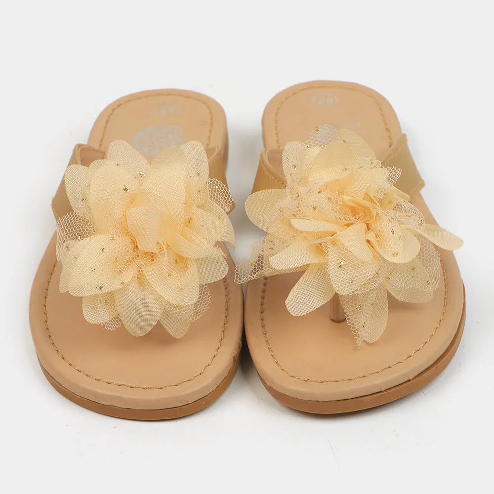 Casual Girls Slipper Flower 1215 - Gold