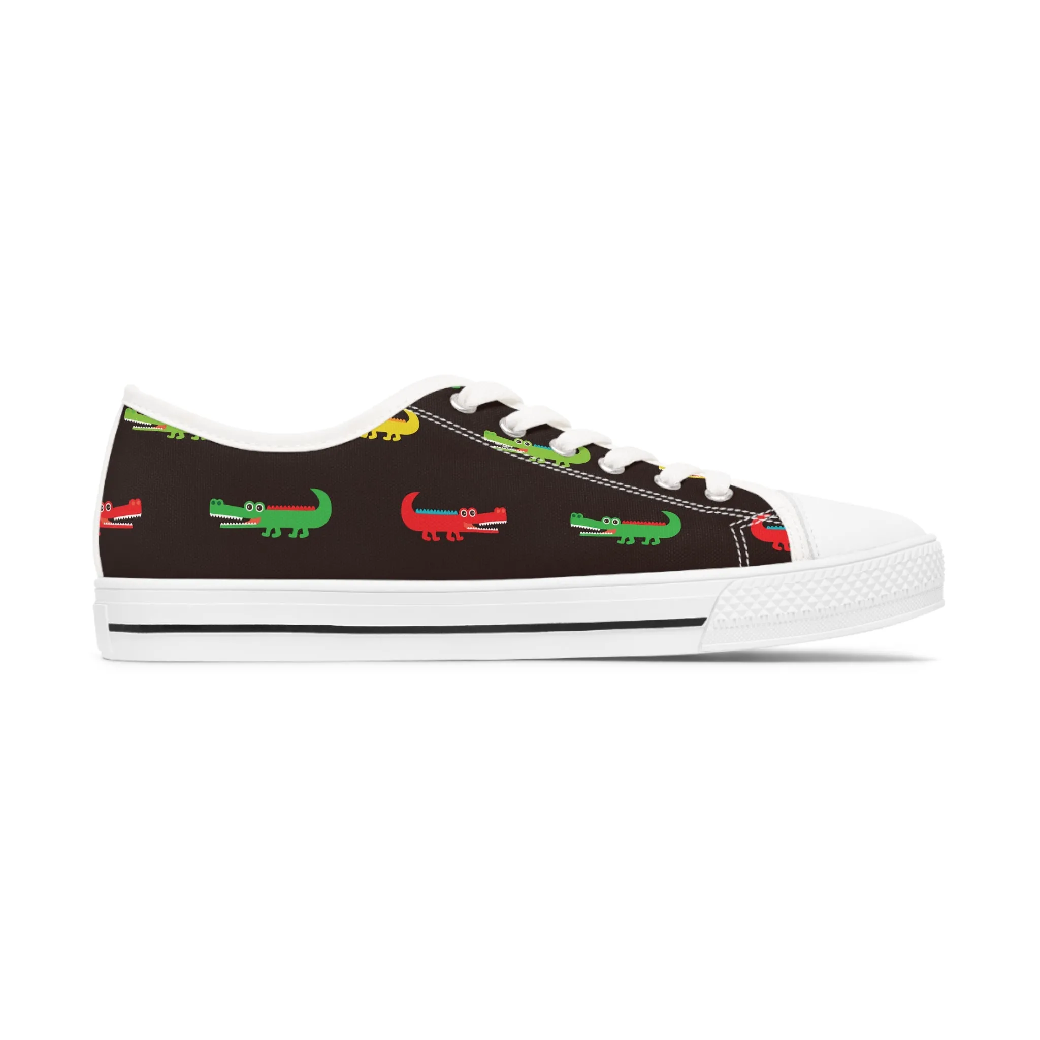 Colorful Alligator Women's Low Top Sneakers