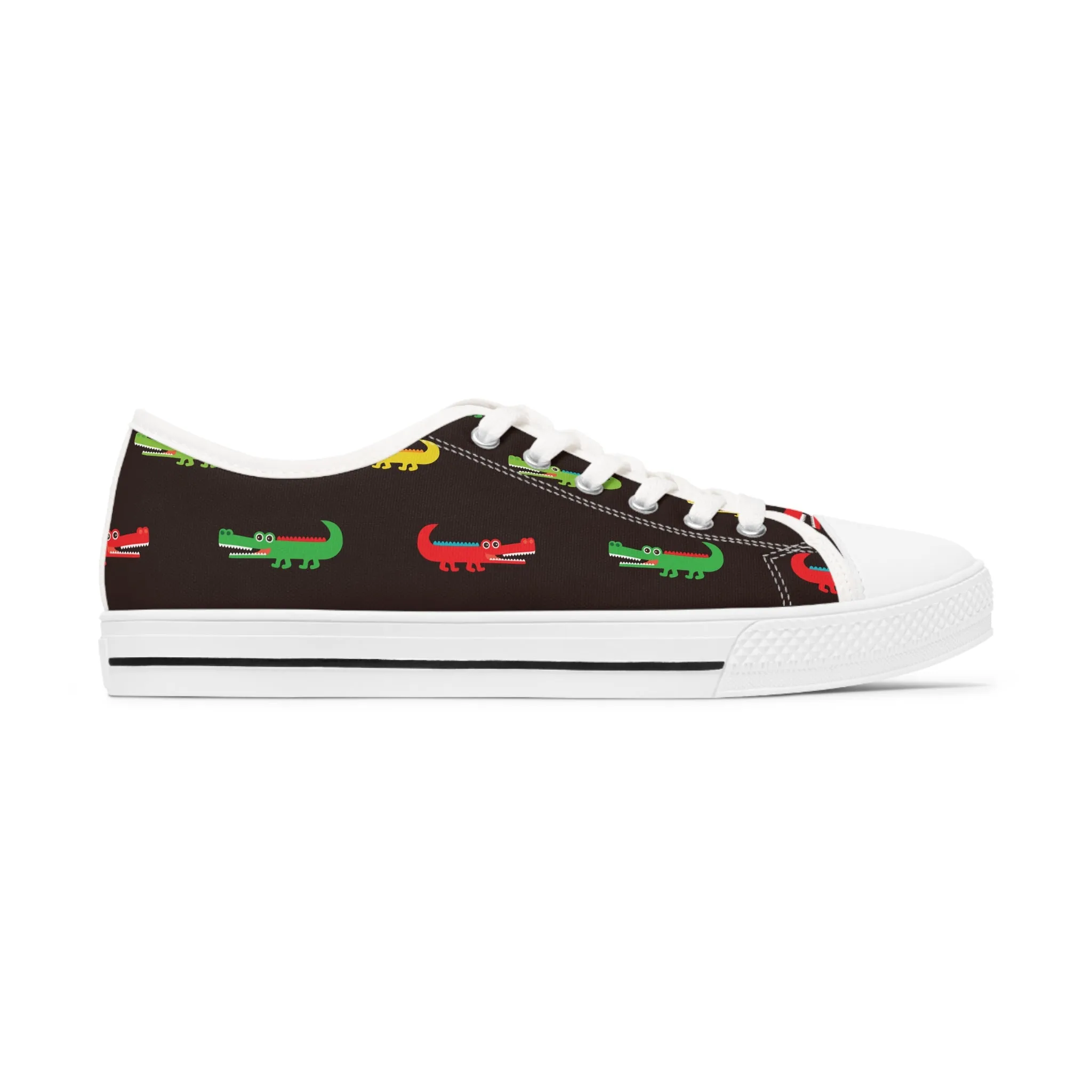 Colorful Alligator Women's Low Top Sneakers