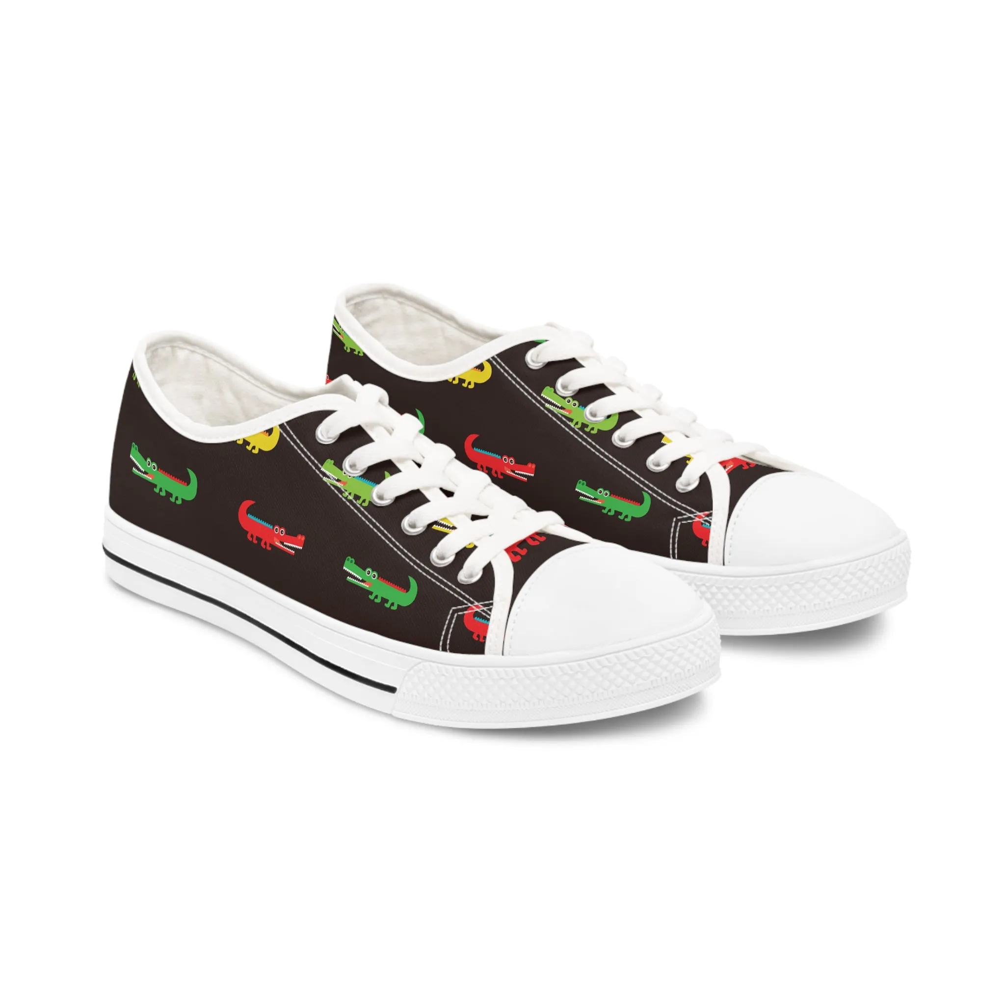 Colorful Alligator Women's Low Top Sneakers