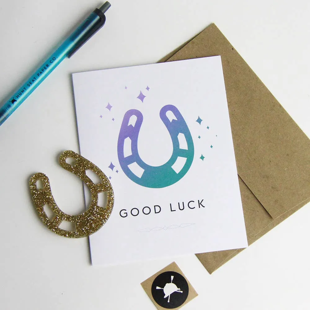 Hunt Seat Paper Co. - Good Luck Charm Equestrian Horse Greeting Card