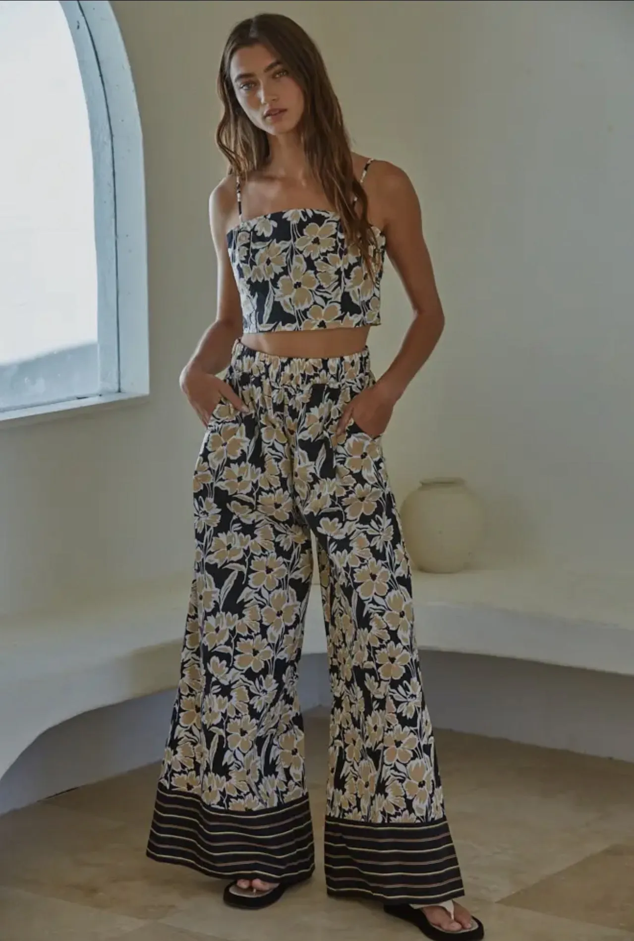 Leilani Floral Wide Leg Pants