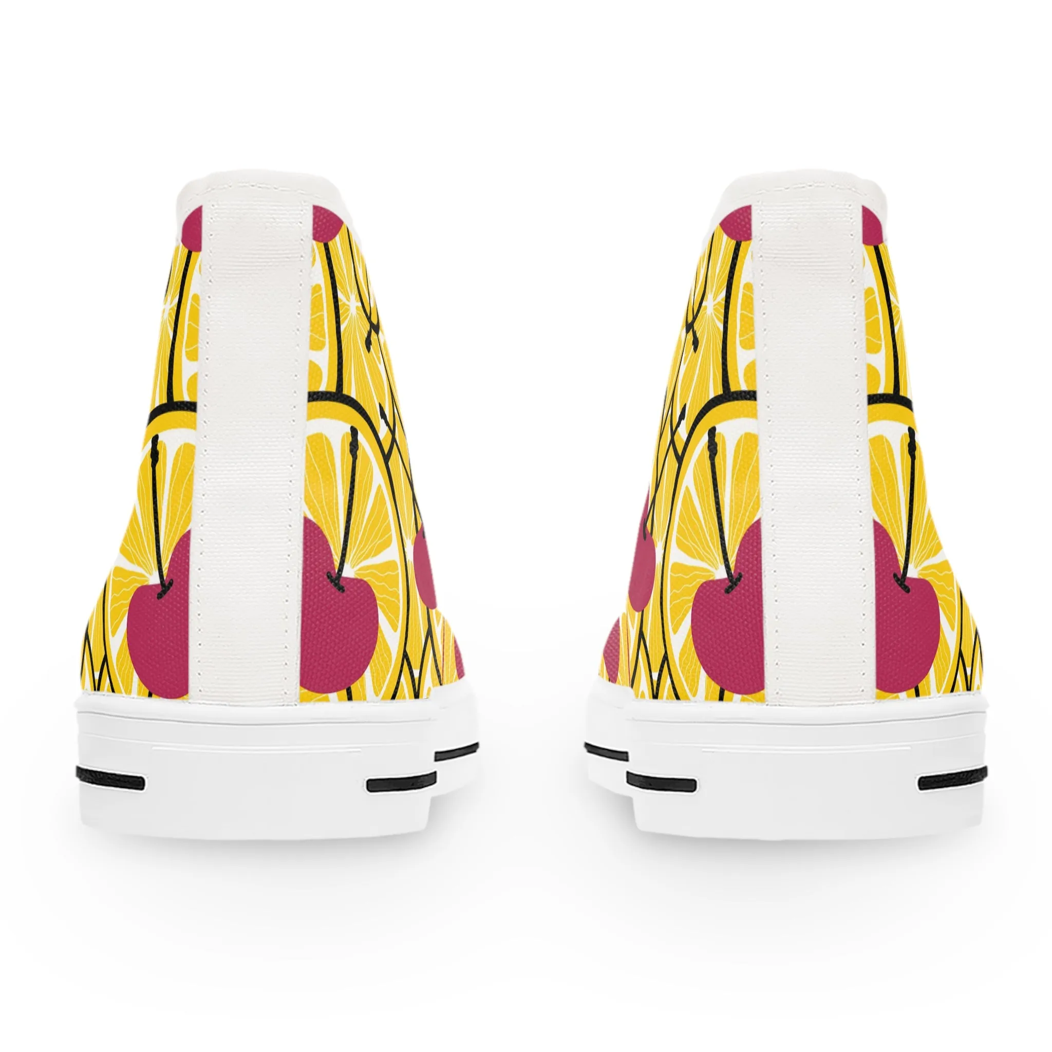 Lemon and Cherry Women's High Top Sneakers