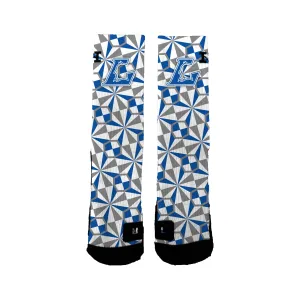 Lodi Girl's Youth Basketball Pinwheel Socks