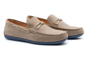 Martin Dingman Bermuda Water Repellent Nubuck Braided Bit Loafers - OYSTER