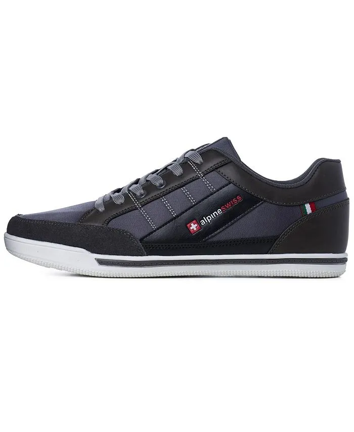 Men's Retro Fashion Tennis Sneakers Casual Sports Shoes Alpine Swiss grey