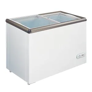 Nella 29" Ice Cream Display Chest Freezer with Flat Glass Top