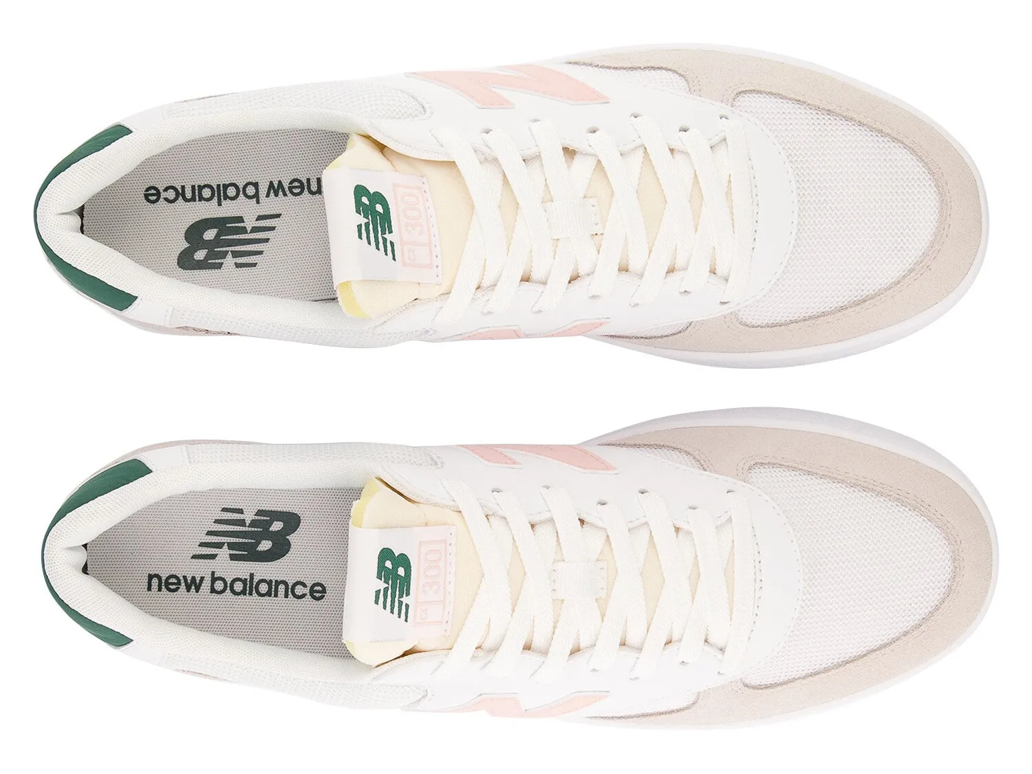 New Balance CT300 v3 Court sneakers, white/pink