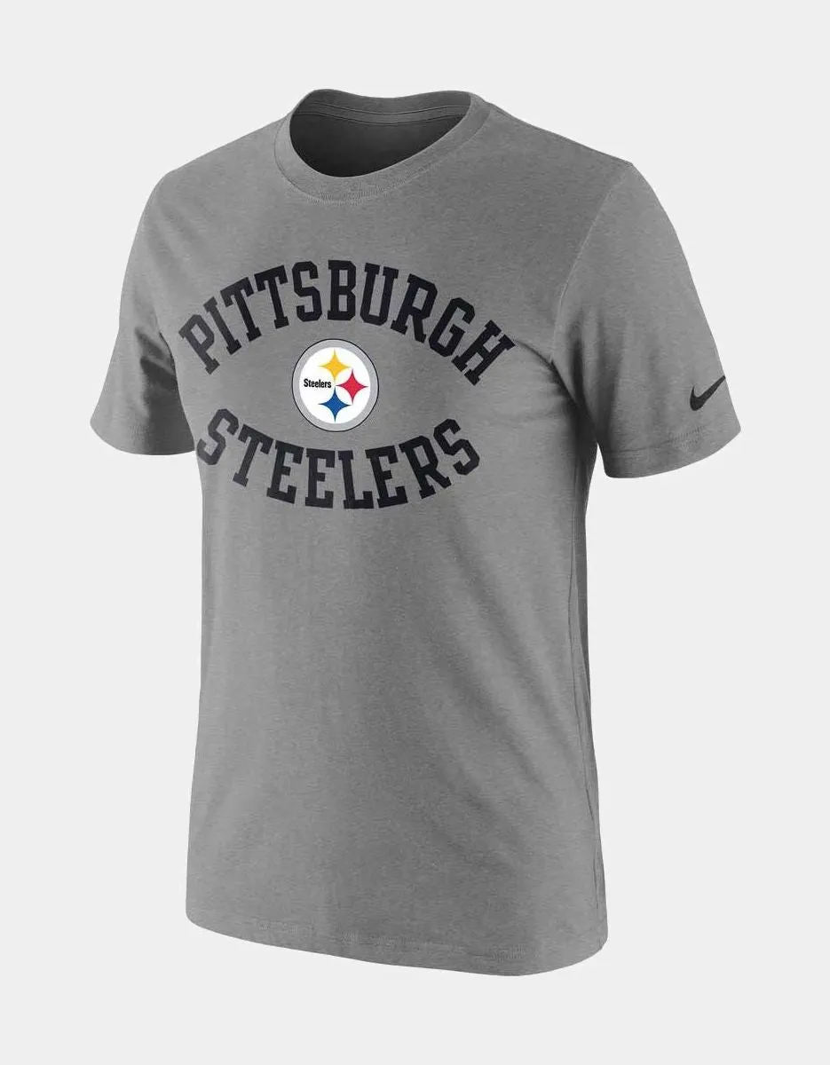 NFL Short-Sleeve Washed Pittsburgh Steelers Mens T-Shirt (Grey)