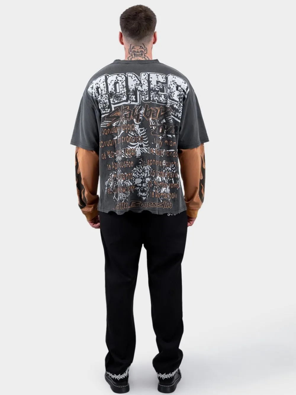 Oil Change Layered Tee - Washed Black