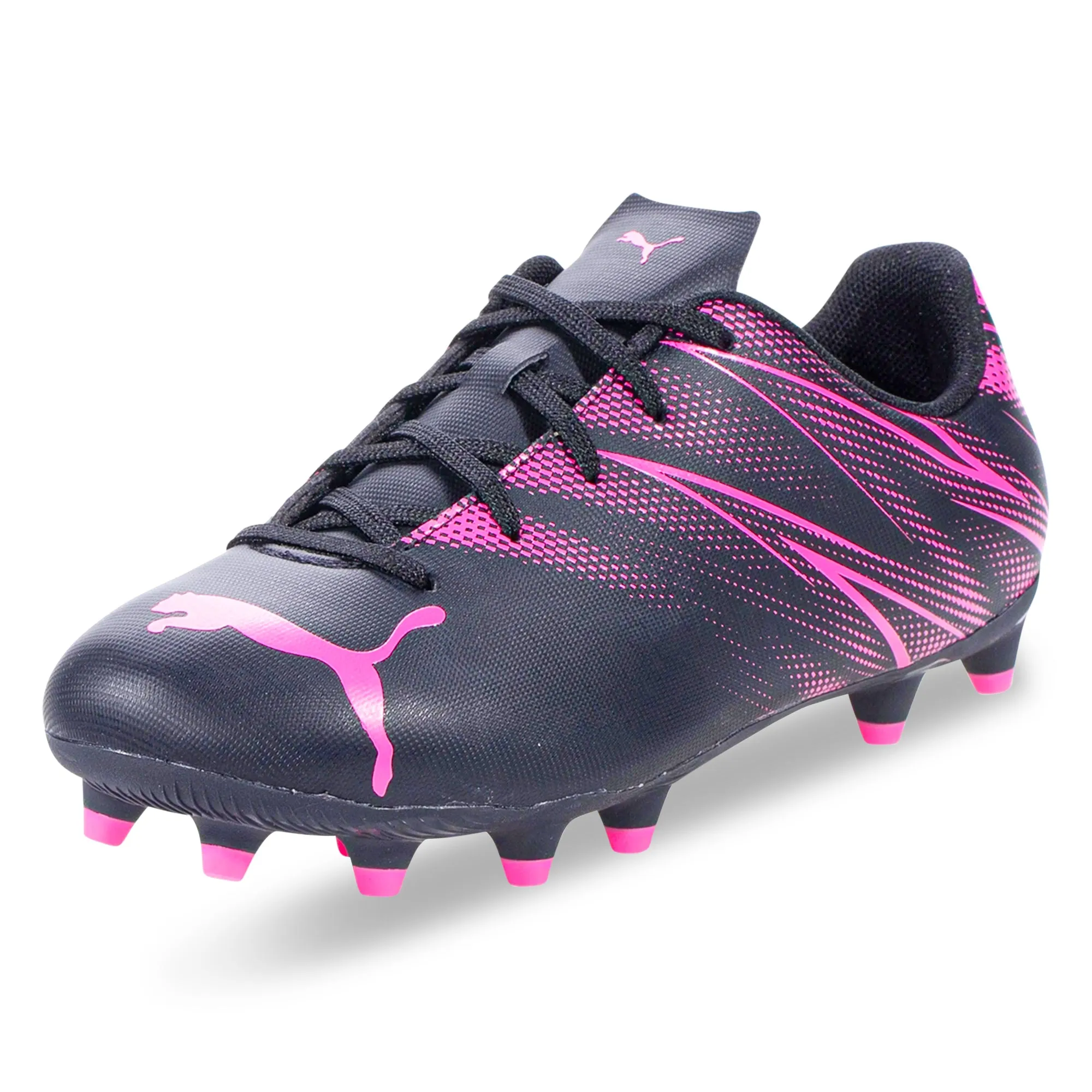 Puma Youth Jr. Attacanto FG/AG Soccer Cleats (Puma Black/Pink)