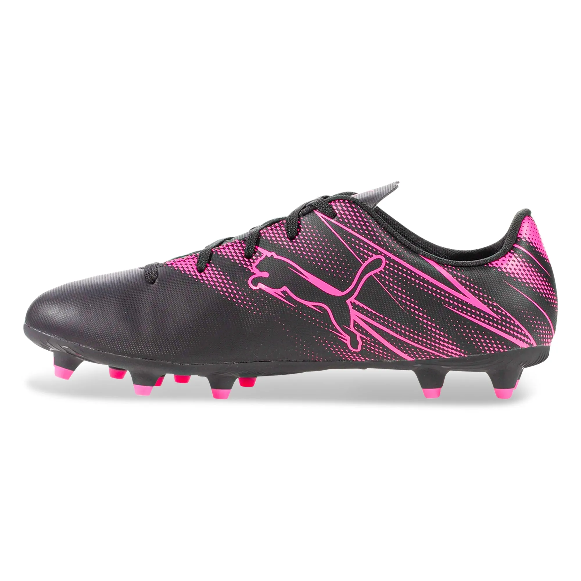 Puma Youth Jr. Attacanto FG/AG Soccer Cleats (Puma Black/Pink)