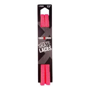 Riedell Criss Cross Skate Laces Skinny 3/8" Width - Neon Pink