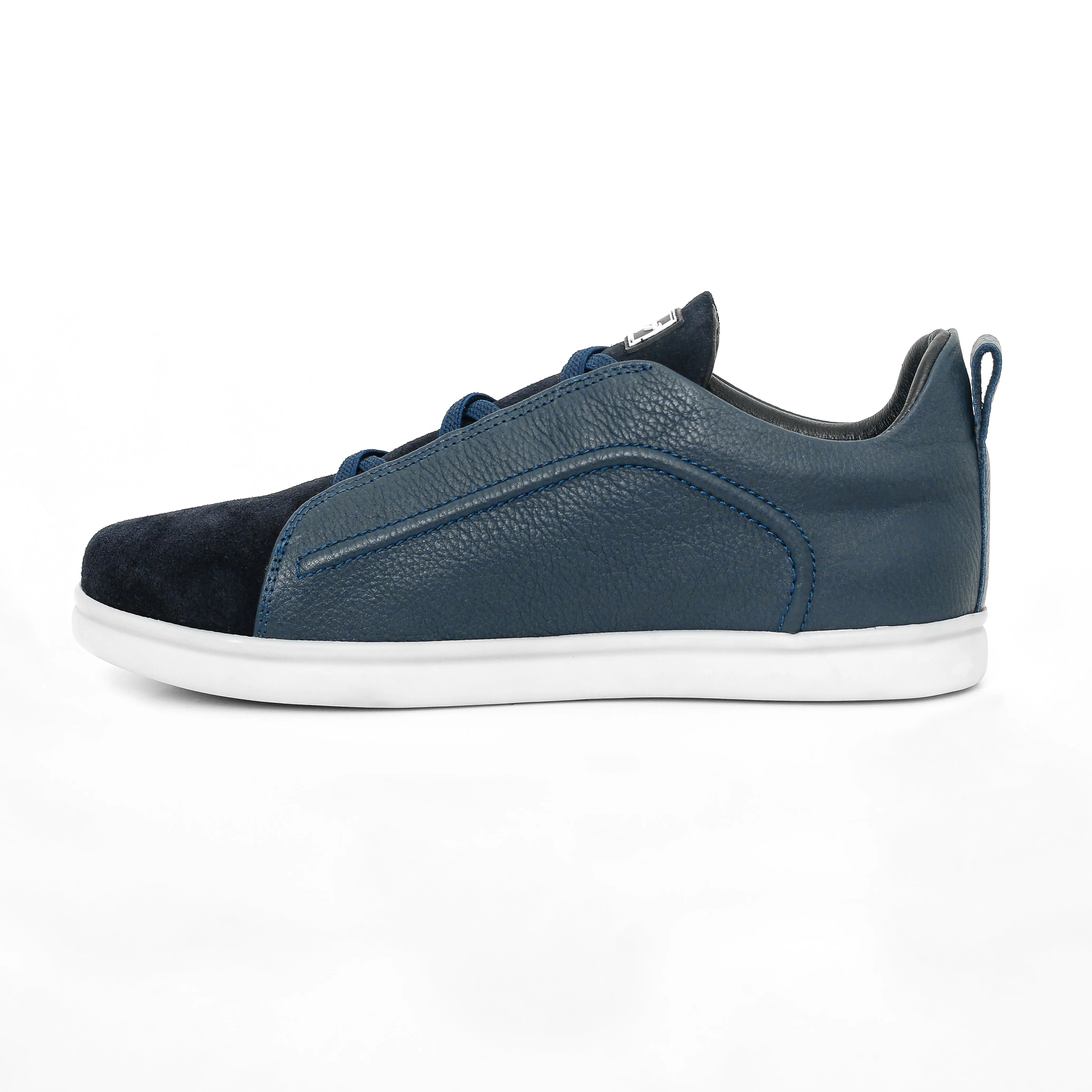 Suede & Napa Leather Leather Plimsoll Sneakers