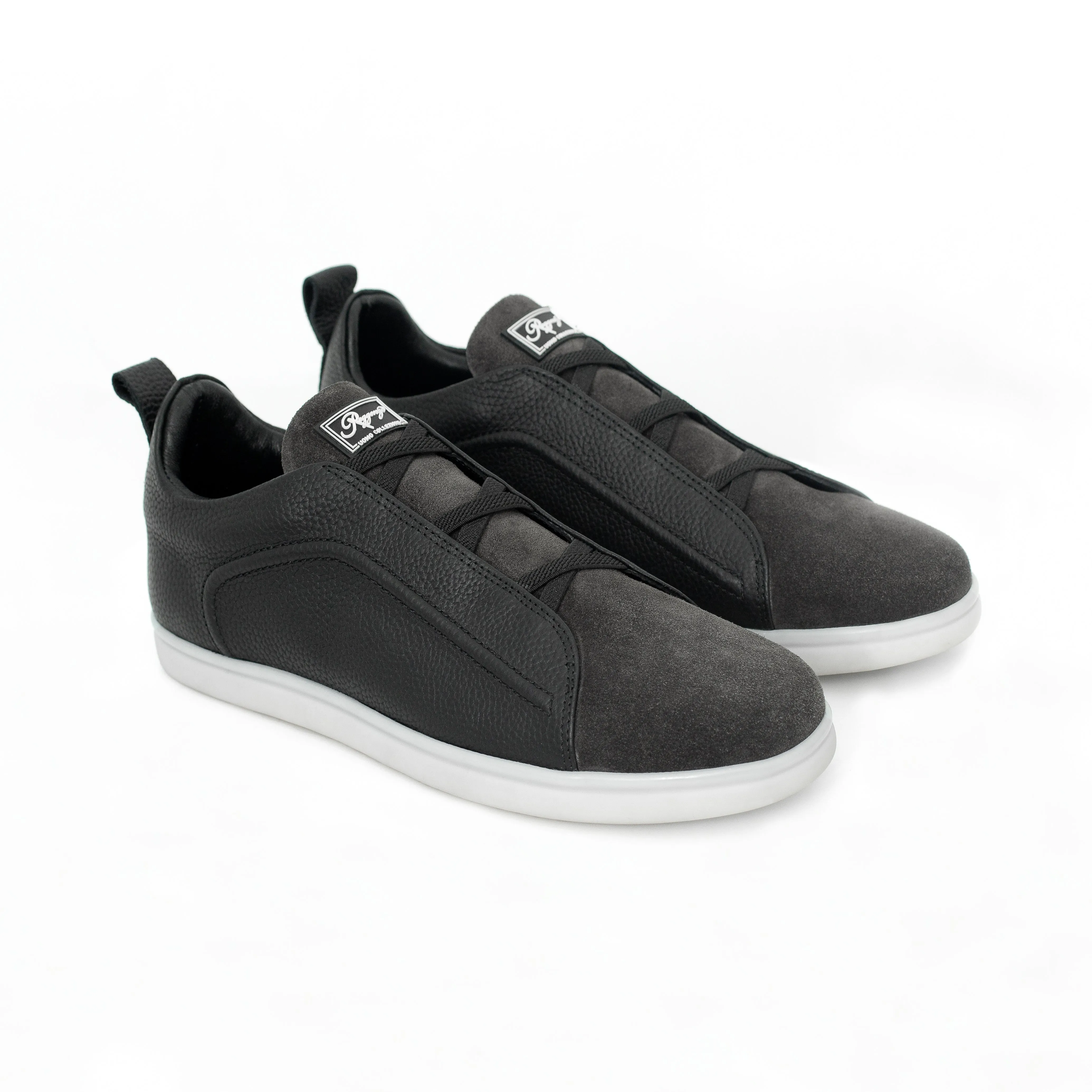 Suede & Napa Leather Leather Plimsoll Sneakers