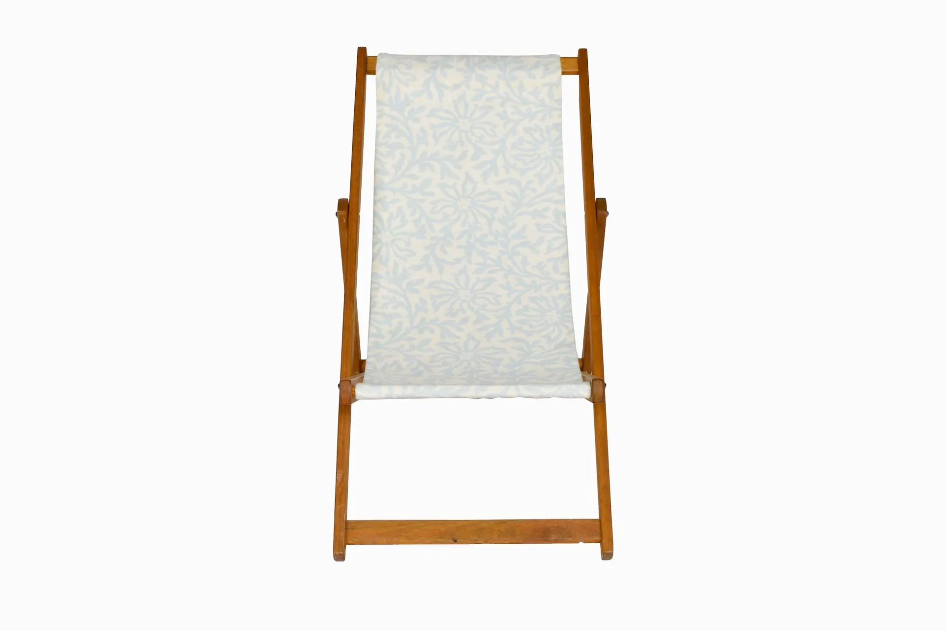 V&A Collaboration Clematis Print Deckchair - Powder Blue