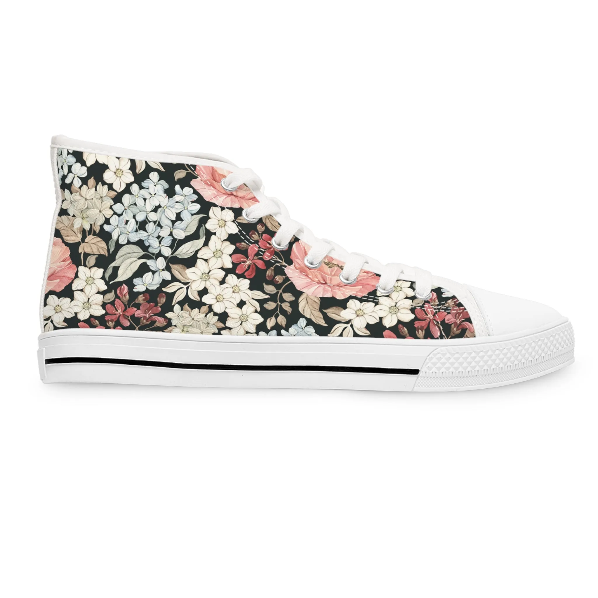 Vintage Flowers Women's High Top Sneakers