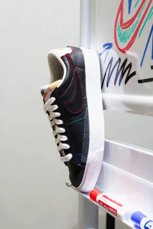 W NIKE BLAZER LOW ‘77 "BLACK/MULTI STITCH"