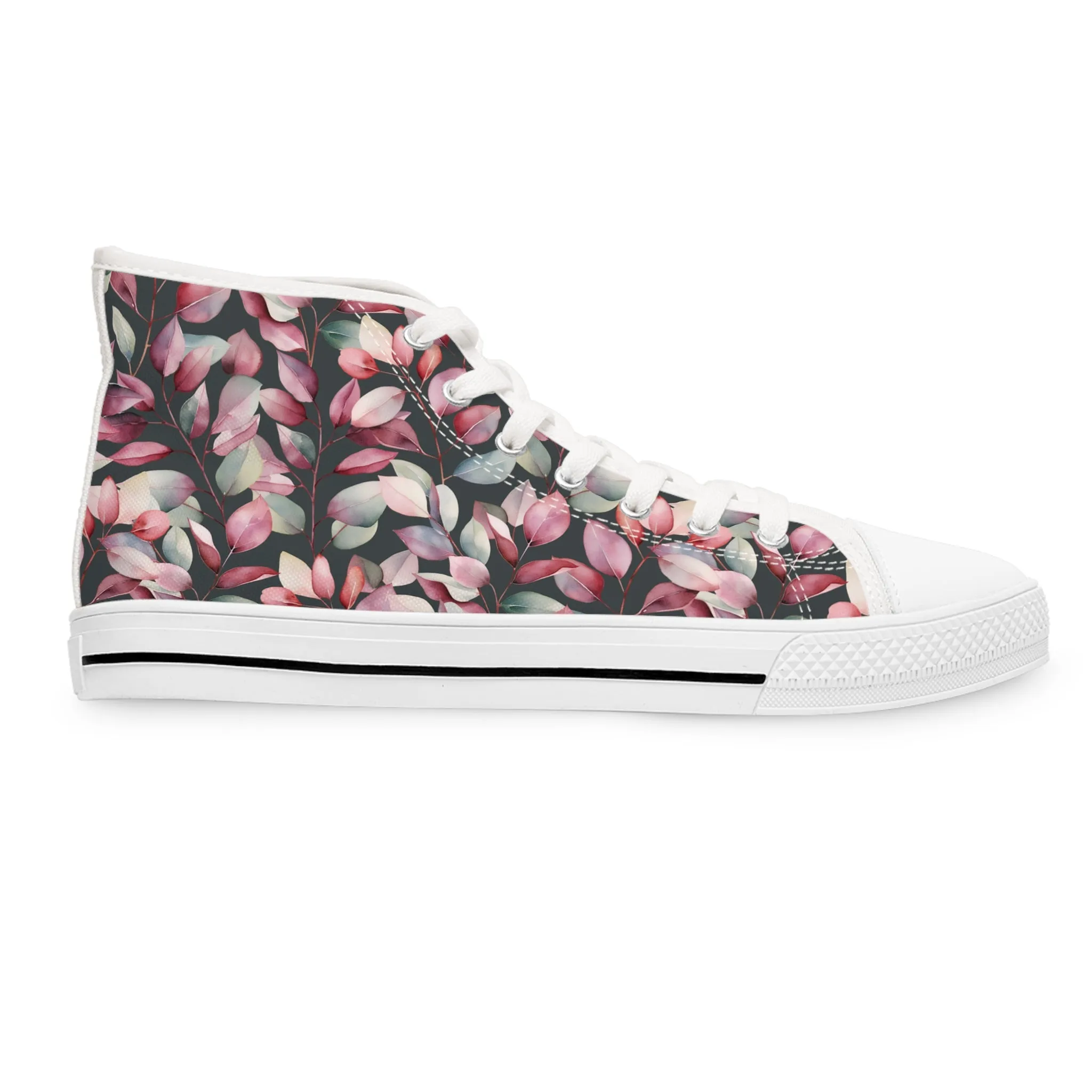 Watercolor Eucalyptus Women's High Top Sneakers