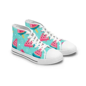 Watermelon Icicles Women's High Top Sneakers