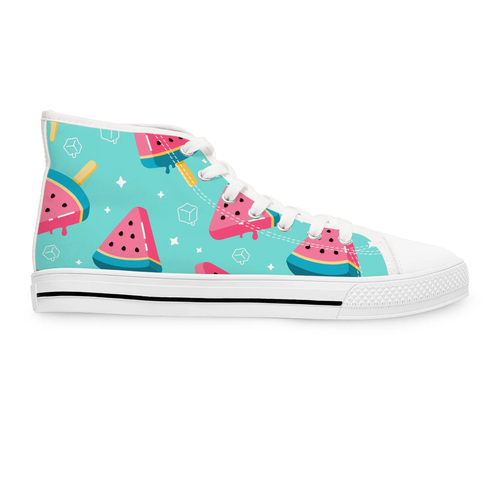 Watermelon Icicles Women's High Top Sneakers